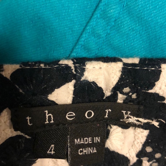 Black and white THEORY Dress Shorts - Picture 2 of 2